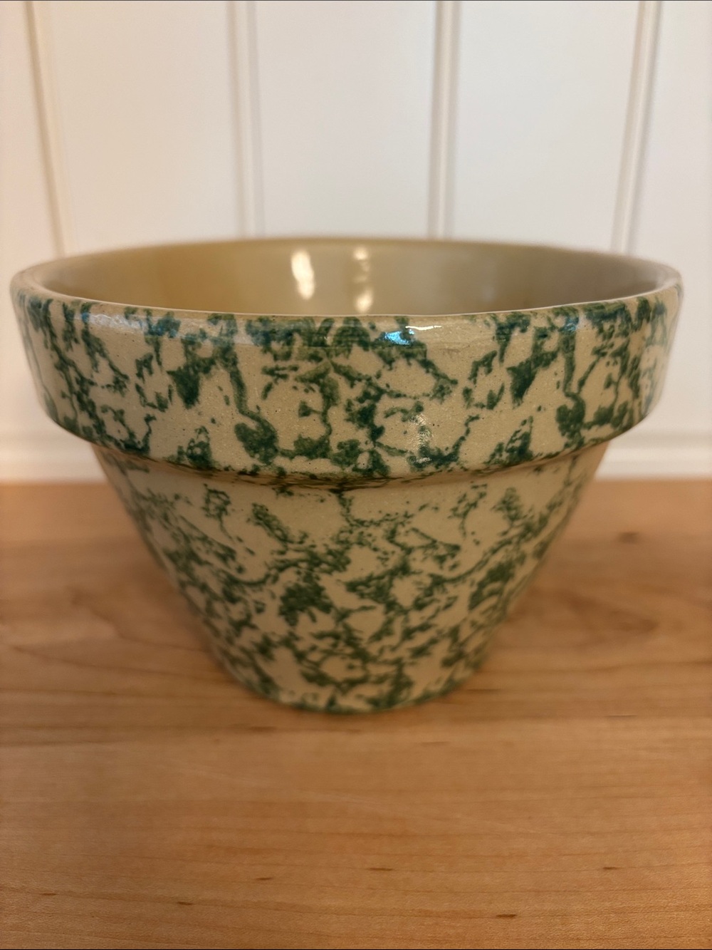Vintage Roseville Pottery 6” Bowl Green Spongewear Like new!
